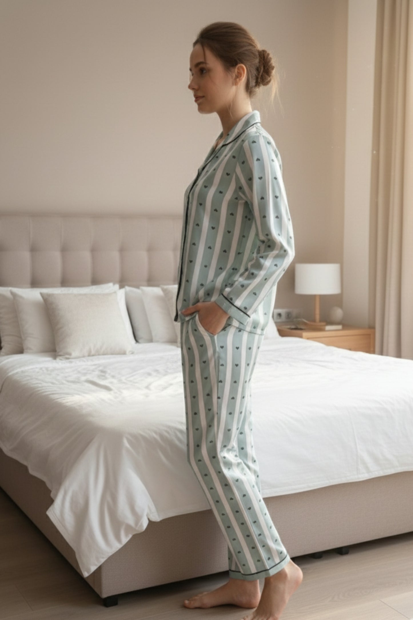 Fablush Women's Satin Nightsuit Bridal Nightwear | Luxe Satin | FB501