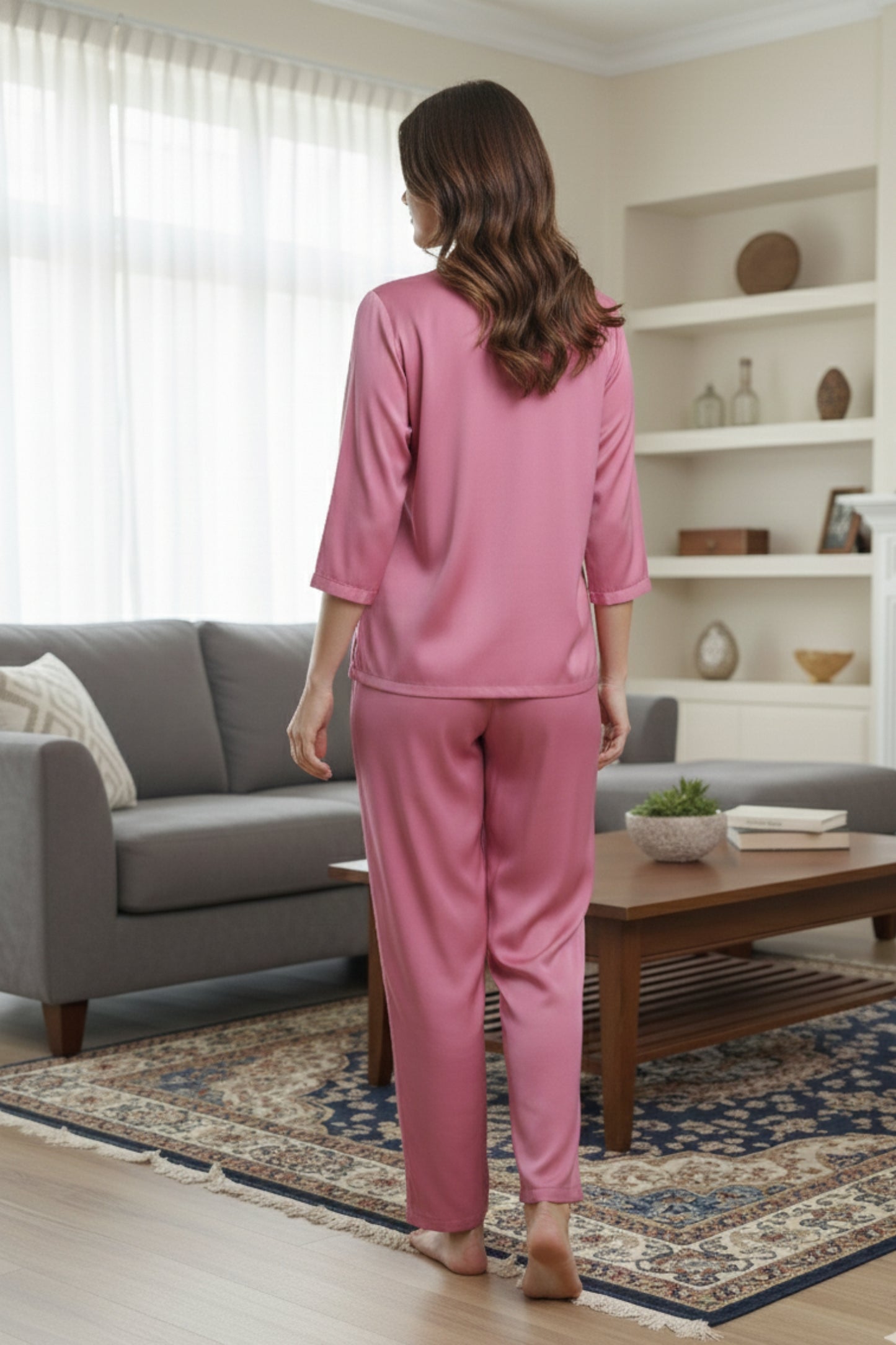 Fablush Women's Satin Nightsuit Bridal Nightwear | Luxe Satin | FB501