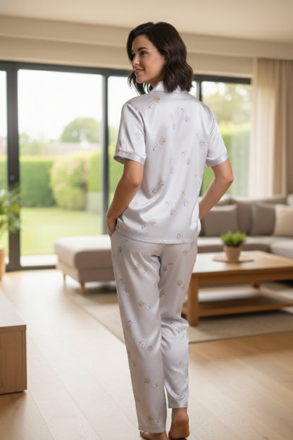 Fablush Women's Satin Nightsuit Bridal Nightwear | Luxe Satin | FB501