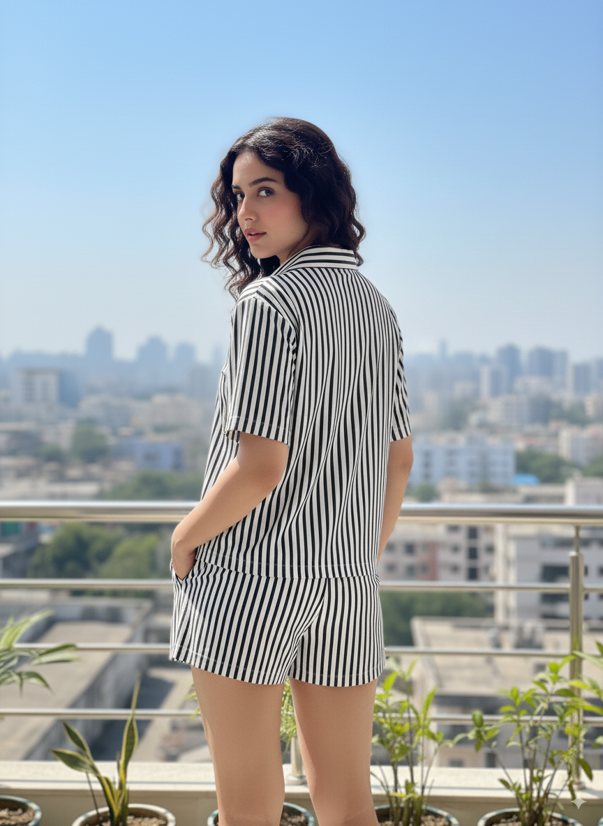 Fablush Women’s Co-ord Set Resortwear | FBRS02 | 90% Cotton & 10% Linen | Stylish & Comfortable Summer Wear