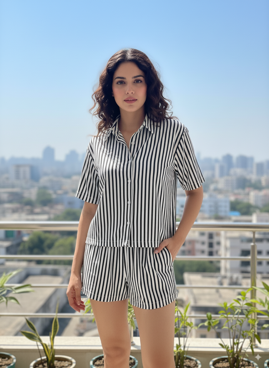 Fablush Women’s Co-ord Set Resortwear | FBRS02 | 90% Cotton & 10% Linen | Stylish & Comfortable Summer Wear