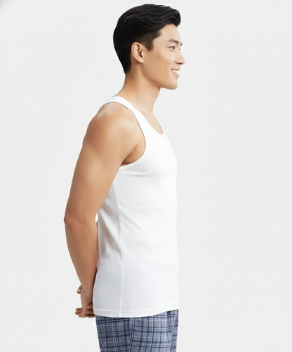 Jockey Men’s Vest | Lightweight Cotton Undershirt | Soft Stretch Fabric | IC13