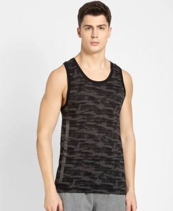 Jockey -Round Neck Sleeveless Tank Top for Men - 9928- 