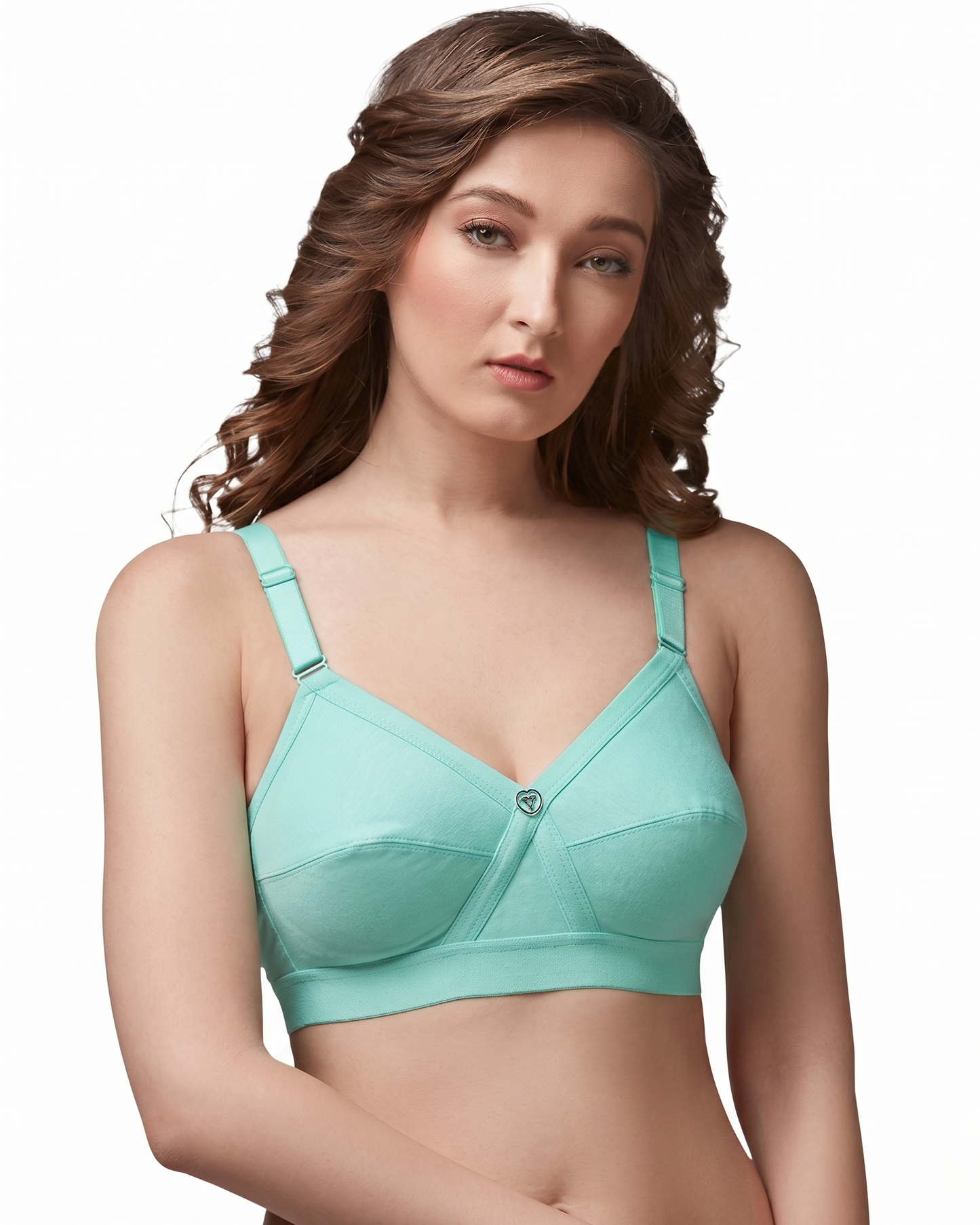 Trylo Krutika Plain Women’s Cotton Bra | Non-Padded Full Coverage Bra | Soft Breathable Daily Wear Comfort