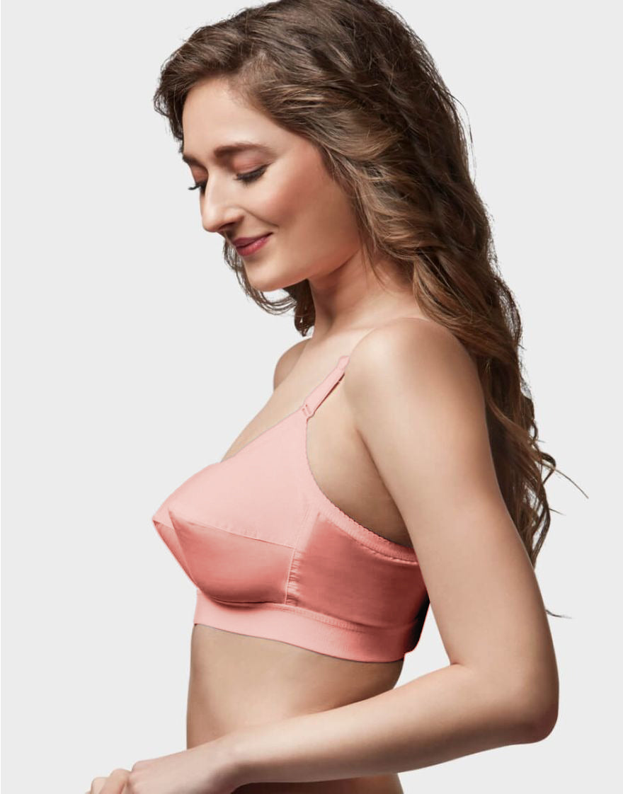 Trylo Krutika Plain Women’s Cotton Bra | Non-Padded Full Coverage | 100% Soft Cotton Comfort