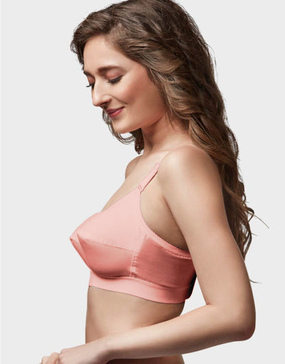 Trylo Krutika Plain Women’s Cotton Bra | Non-Padded Full Coverage | 100% Soft Cotton Comfort