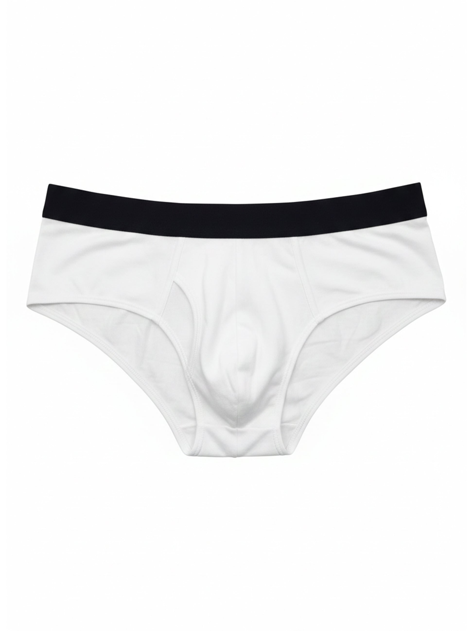 Benetton Men’s 100% Cotton Brief 01C3096ula02i Pack of 2 | Soft Breathable Everyday Underwear White Grey Melange