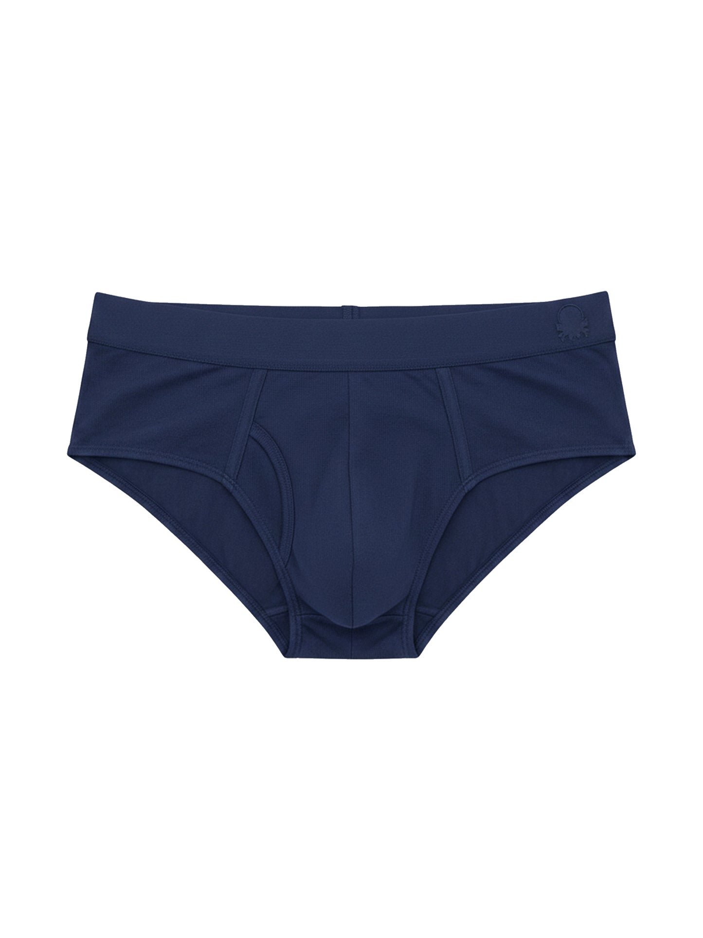 Benetton Men’s 100% Cotton Brief 01C3096ula02i Pack of 2 | Soft Breathable Everyday Underwear Bottle Green Navy