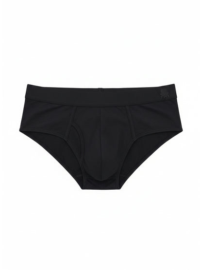 Benetton Men’s 100% Cotton Brief 01C3096ula02i Pack of 2 | Soft Breathable Everyday Underwear Grey Melange Black