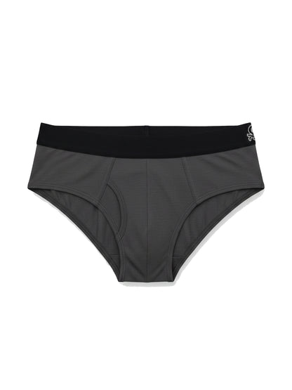 Benetton Men’s 100% Cotton Brief 01C3096ula02i Pack of 2 | Soft Breathable Everyday Underwear Dark Grey Melange Navy