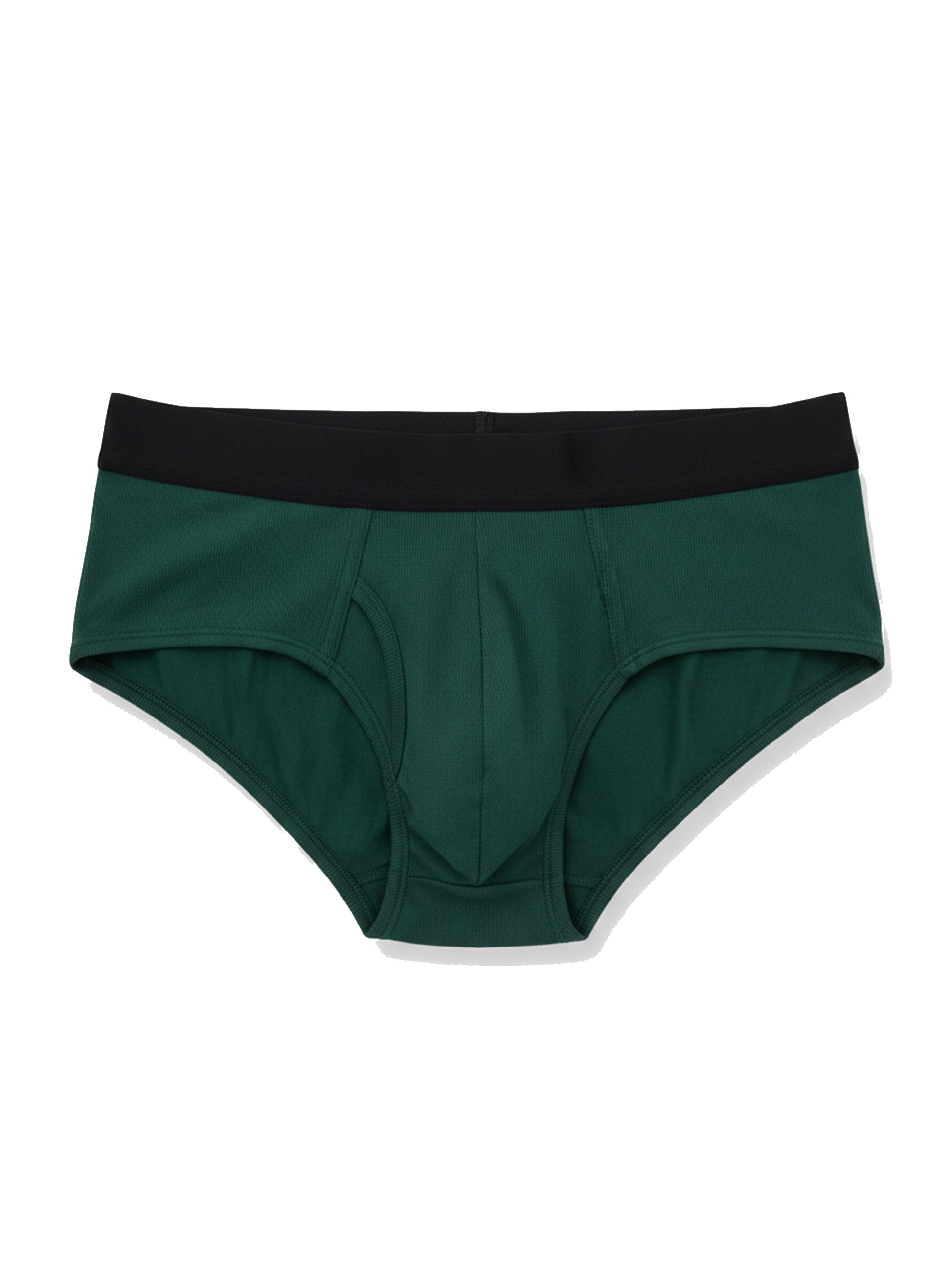 Benetton Men’s 100% Cotton Brief 01C3096ula02i Pack of 2 | Soft Breathable Everyday Underwear Bottle Green Dark Grey Melange