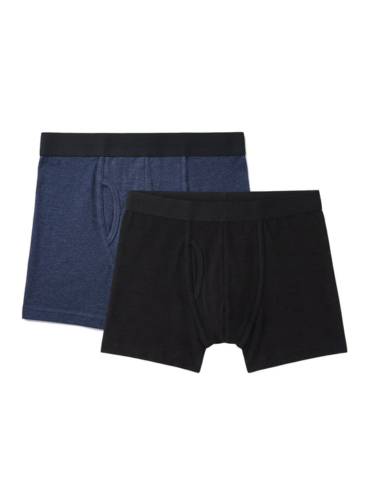 Benetton Men’s Cotton Trunk 01C3096ula04i | 100% Cotton Breathable Everyday Underwear Black Navy