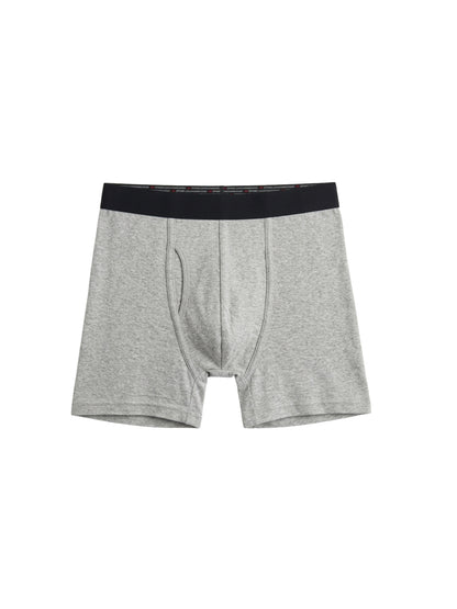 Benetton Men’s Cotton Trunk 01C3096ula04i | 100% Cotton Breathable Everyday Underwear Grey Melange Navy