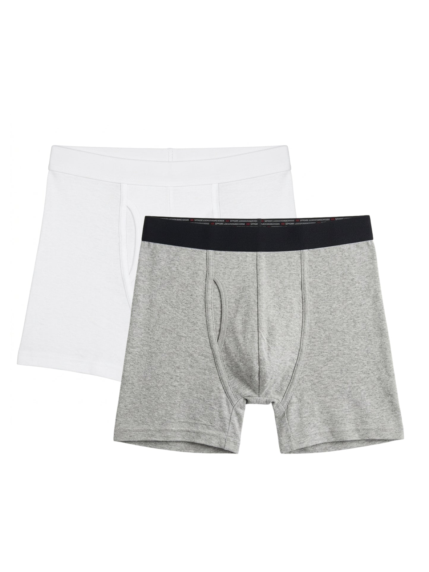 Benetton Men’s Cotton Trunk 01C3096ula04i | 100% Cotton Breathable Everyday Underwear White Grey Melange