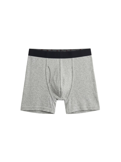 Benetton Men’s Cotton Trunk 01C3096ula04i | 100% Cotton Breathable Everyday Underwear White Grey Melange
