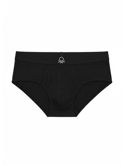 Benetton Men’s Cotton Elastane Brief 01C3096ula06i Pack of 2 | 93% Cotton 7% Elastane Stretch Underwear Bottle Green Navy