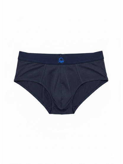 Benetton Men’s Cotton Elastane Brief 01C3096ula06i Pack of 2 | 93% Cotton 7% Elastane Stretch Underwear White Black