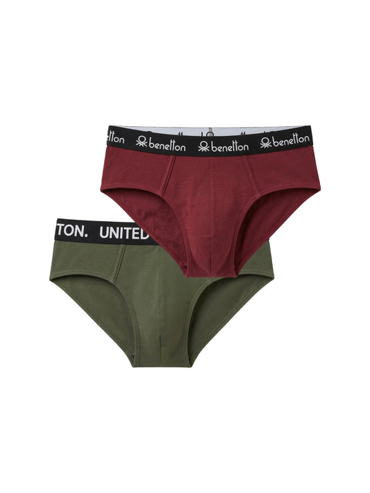 Benetton Men’s Cotton Elastane Brief 23P3menuc141i | 93% Cotton Stretch Comfort Underwear 902