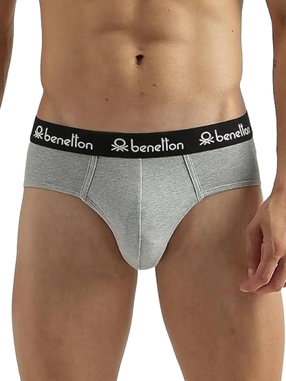 Benetton Men’s Cotton Elastane Brief 23P3menuc141i | 93% Cotton Stretch Comfort Underwear 904