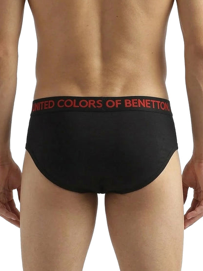 Benetton Men’s Cotton Elastane Brief 23P3menuc141i | 93% Cotton Stretch Comfort Underwear 909