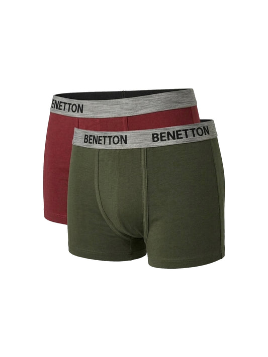 Benetton Men’s Cotton Elastane Trunk 23P3menuc142i | 93% Cotton Stretch Comfort Underwear 902