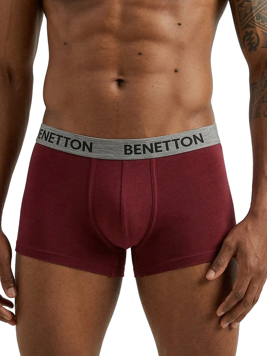 Benetton Men’s Cotton Elastane Trunk 23P3menuc142i | 93% Cotton Stretch Comfort Underwear 902