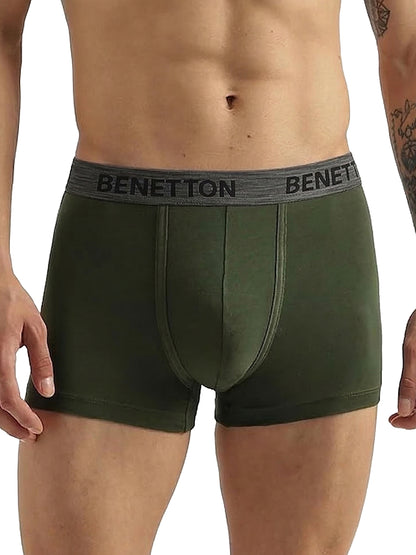 Benetton Men’s Cotton Elastane Trunk 23P3menuc142i | 93% Cotton Stretch Comfort Underwear 902
