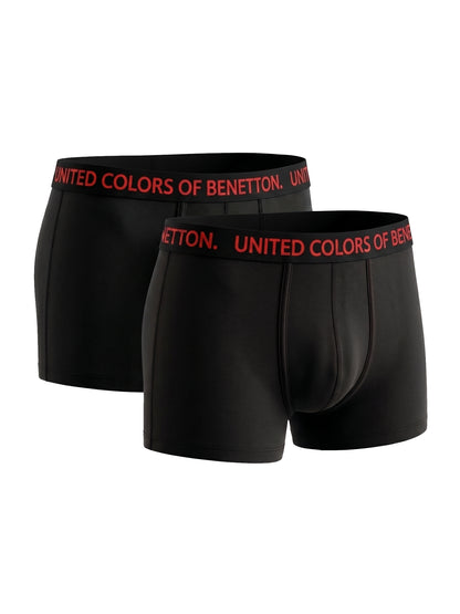 Benetton Men’s Cotton Elastane Trunk 23P3menuc142i | 93% Cotton Stretch Comfort Underwear 909