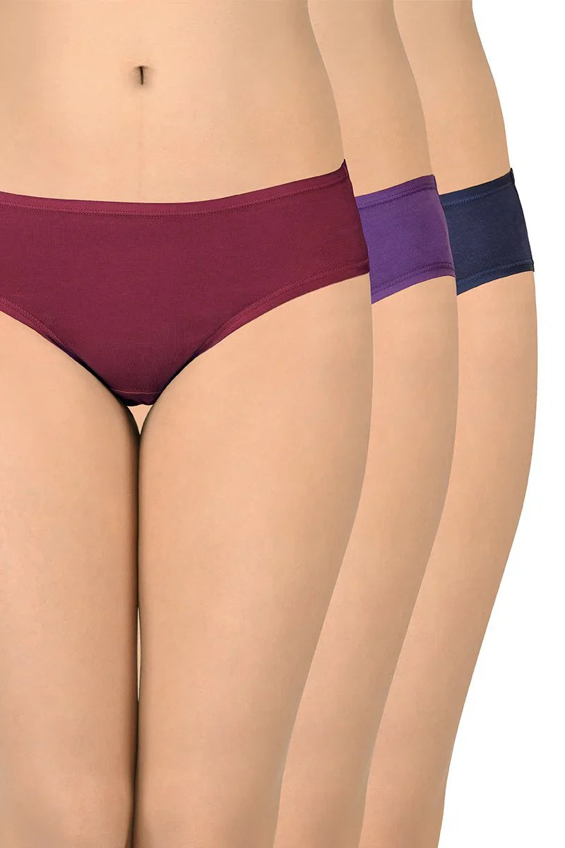 amante Bikini Solid Outer Elastic Panty Pack | Ppk33002 (Pack of 3 color) (Colors may vary)