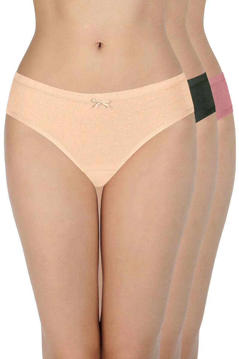 amante Bikini Solid Inner Elastic Panty Pack | Ppk33005 (Pack of 3 color) (Colors may vary)