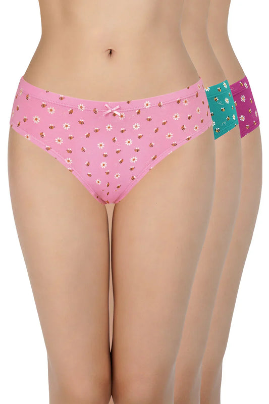 amante Bikini Printed Inner Elastic Panty Pack | Ppk33105 (Pack of 3 color) (Prints may vary)