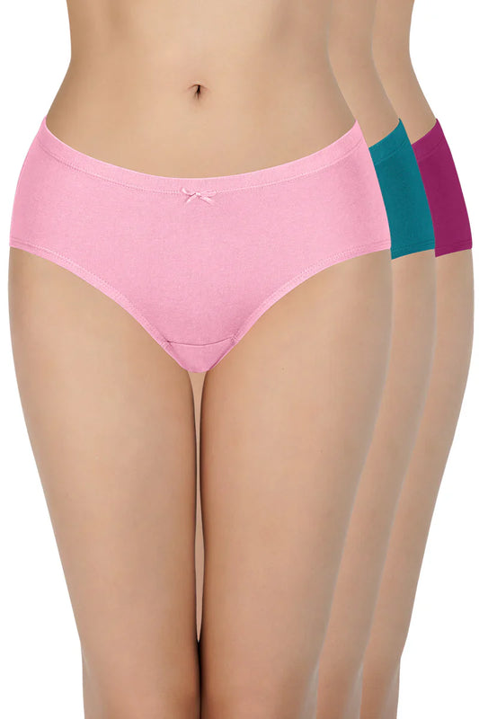 amante Hipster  Solid Inner Elastic Panty Pack | Ppk43005 (Pack of 3 color) (Colors may vary)