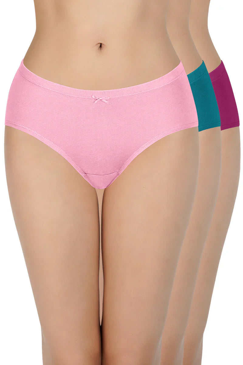 amante Hipster Solid Inner Elastic Panty Pack | Ppk43005 (Pack of 3 color) (Colors may vary)