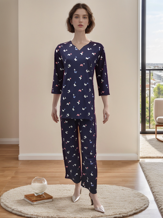 Fablush Pj Set Full Sleeves Nightwear | Ev15101