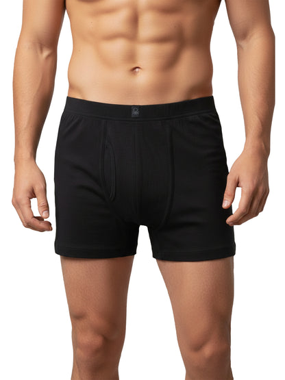 Benetton Men’s Cotton Trunk 01C3096ula03i | 100% Cotton Breathable Everyday Underwear White Black