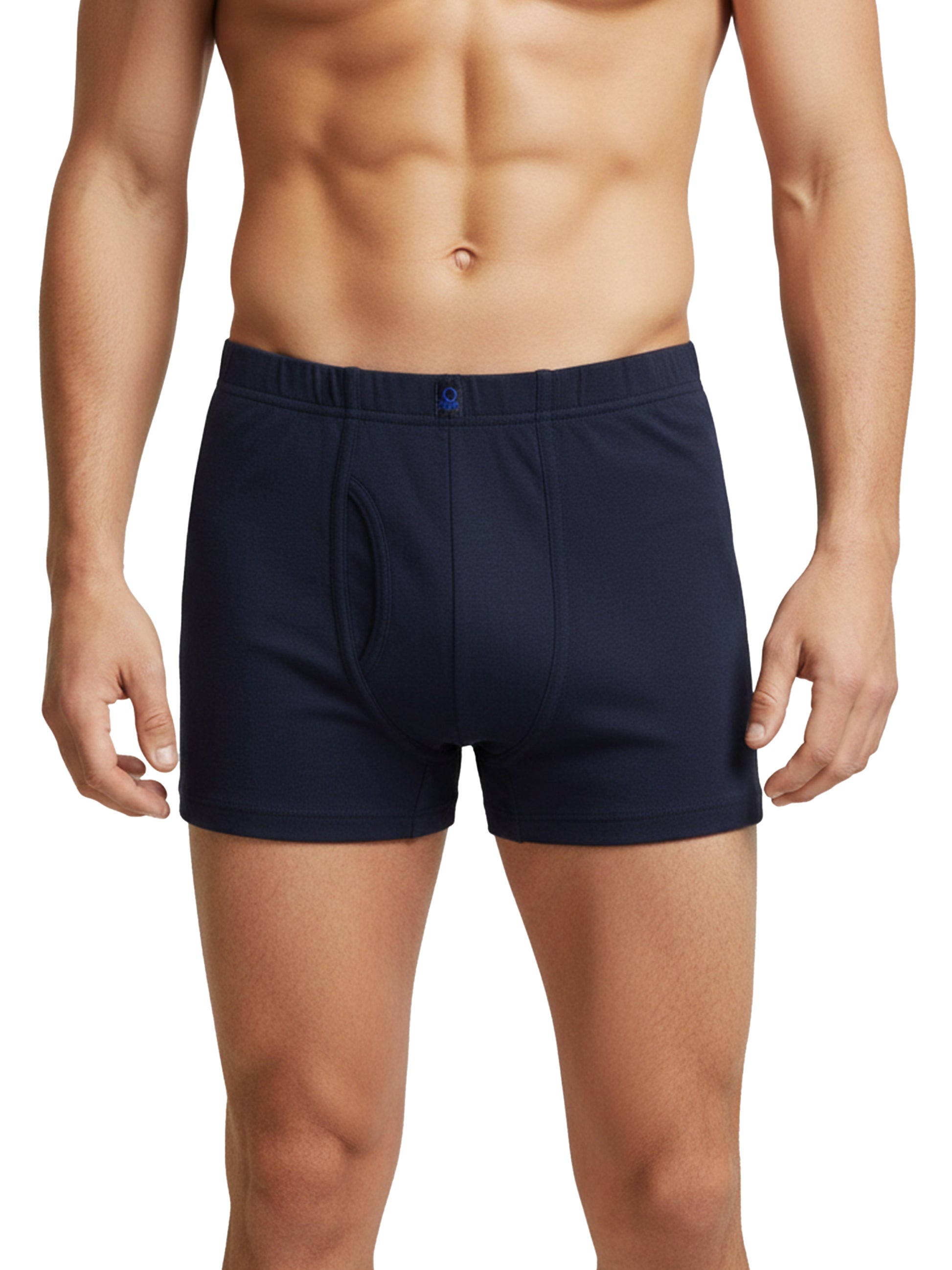 Benetton Men’s Cotton Trunk 01C3096ula03i | 100% Cotton Breathable Everyday Underwear Navy Black