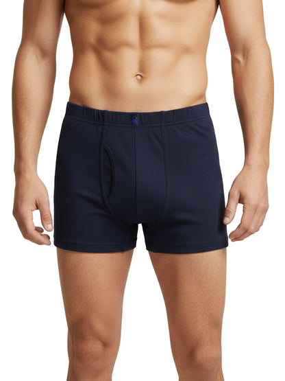 Benetton Men’s Cotton Trunk 01C3096ula03i | 100% Cotton Breathable Everyday Underwear Navy Black