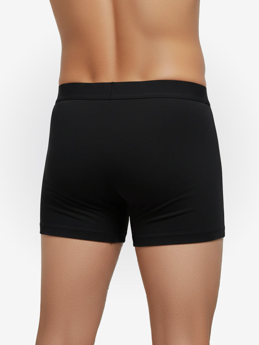 Benetton Men’s Cotton Elastane Trunk 01C3096ula07i | 93% Cotton 7% Elastane | Stretch Fit Premium Underwear Black
