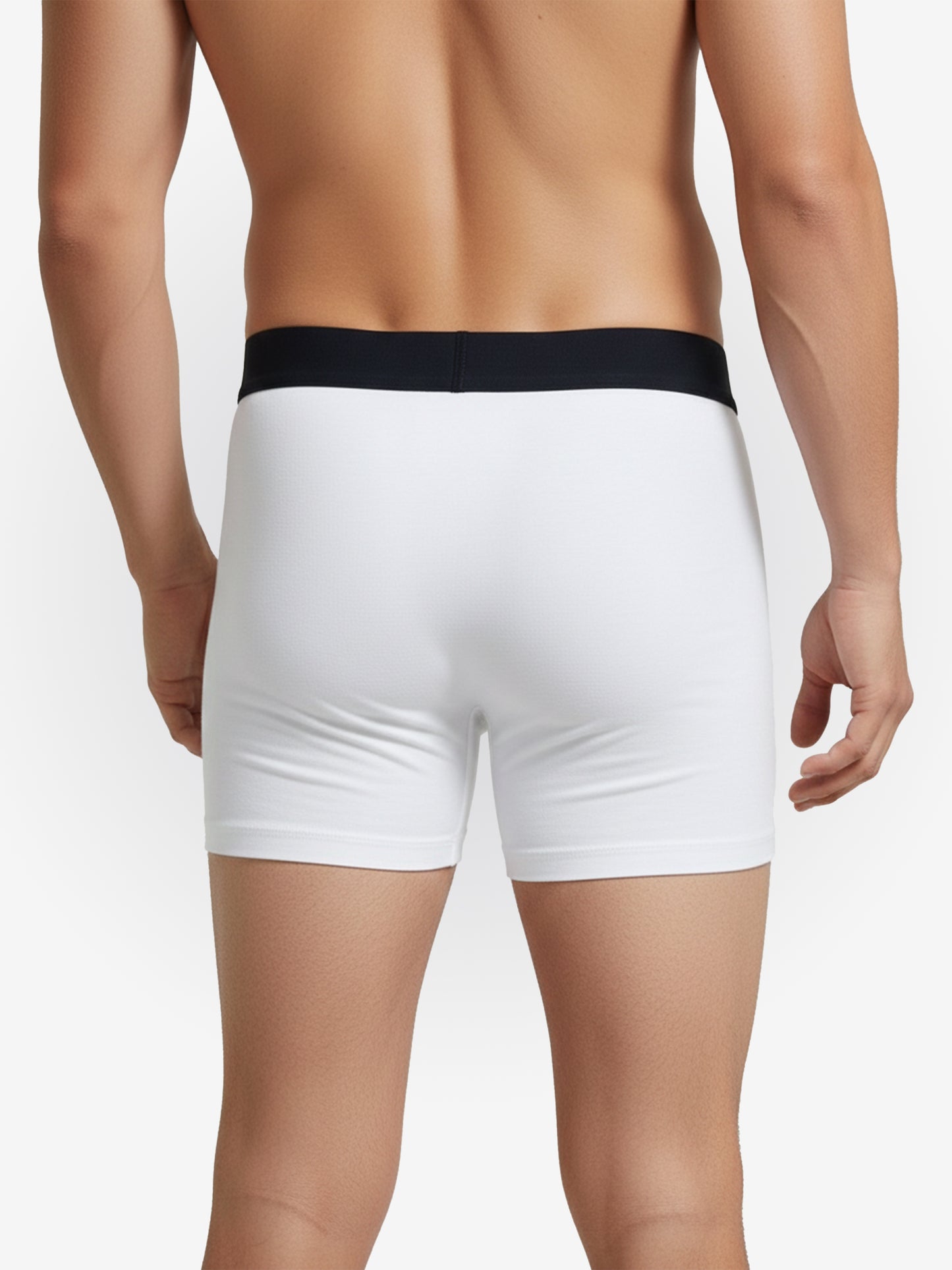 Benetton Men’s Cotton Elastane Trunk 01C3096ula07i | 93% Cotton 7% Elastane | Stretch Fit Premium Underwear White