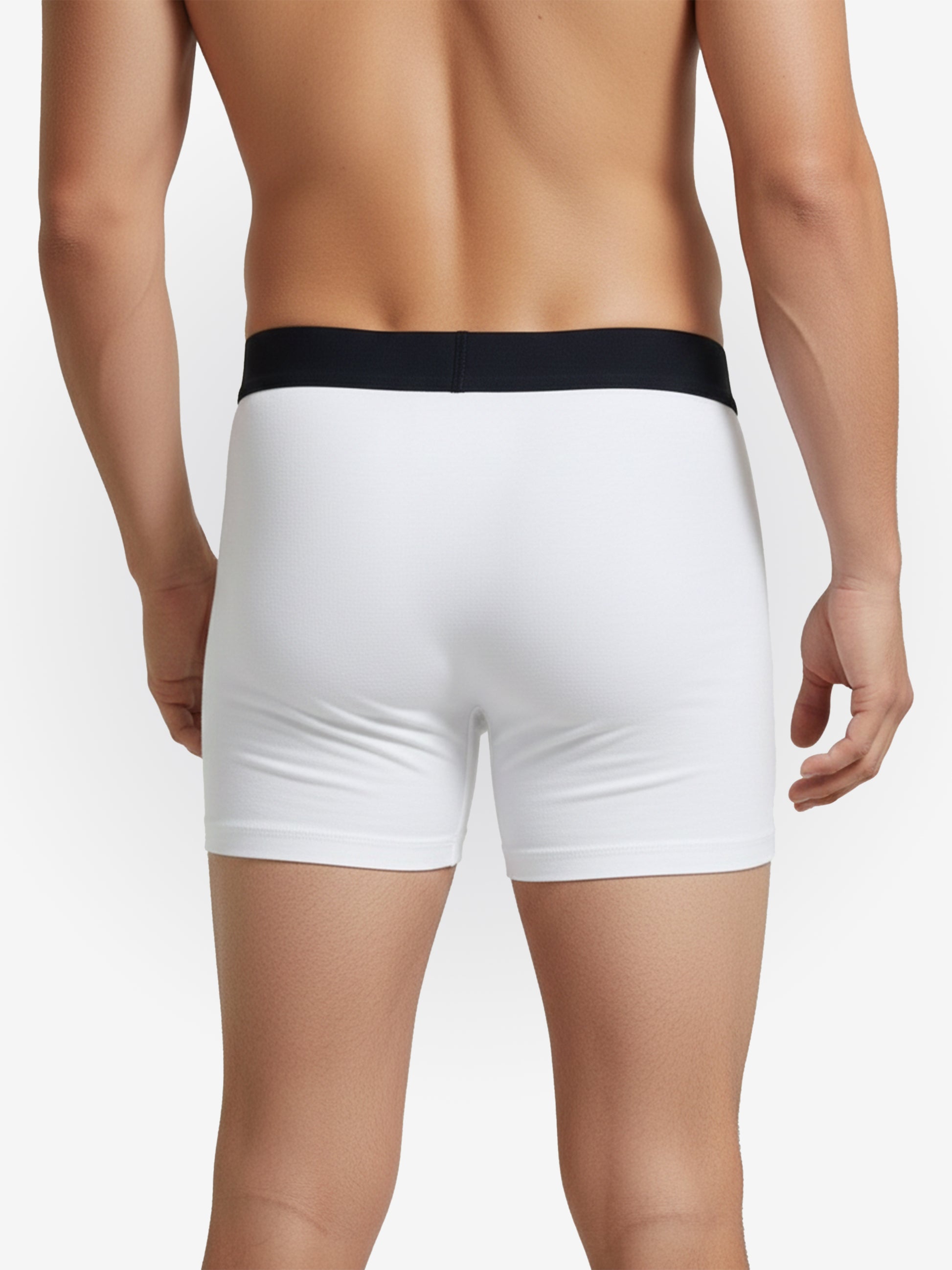 Benetton Men’s Cotton Elastane Trunk 01C3096ula07i | 93% Cotton 7% Elastane | Stretch Fit Premium Underwear White
