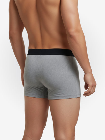 Benetton Men’s Cotton Elastane Trunk 01C3096ula07i | 93% Cotton 7% Elastane | Stretch Fit Premium Underwear Grey Melange