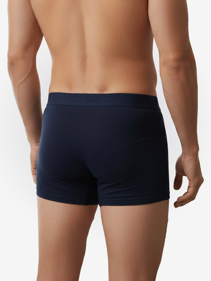Benetton Men’s Cotton Elastane Trunk 01C3096ula07i | 93% Cotton 7% Elastane | Stretch Fit Premium Underwear Navy