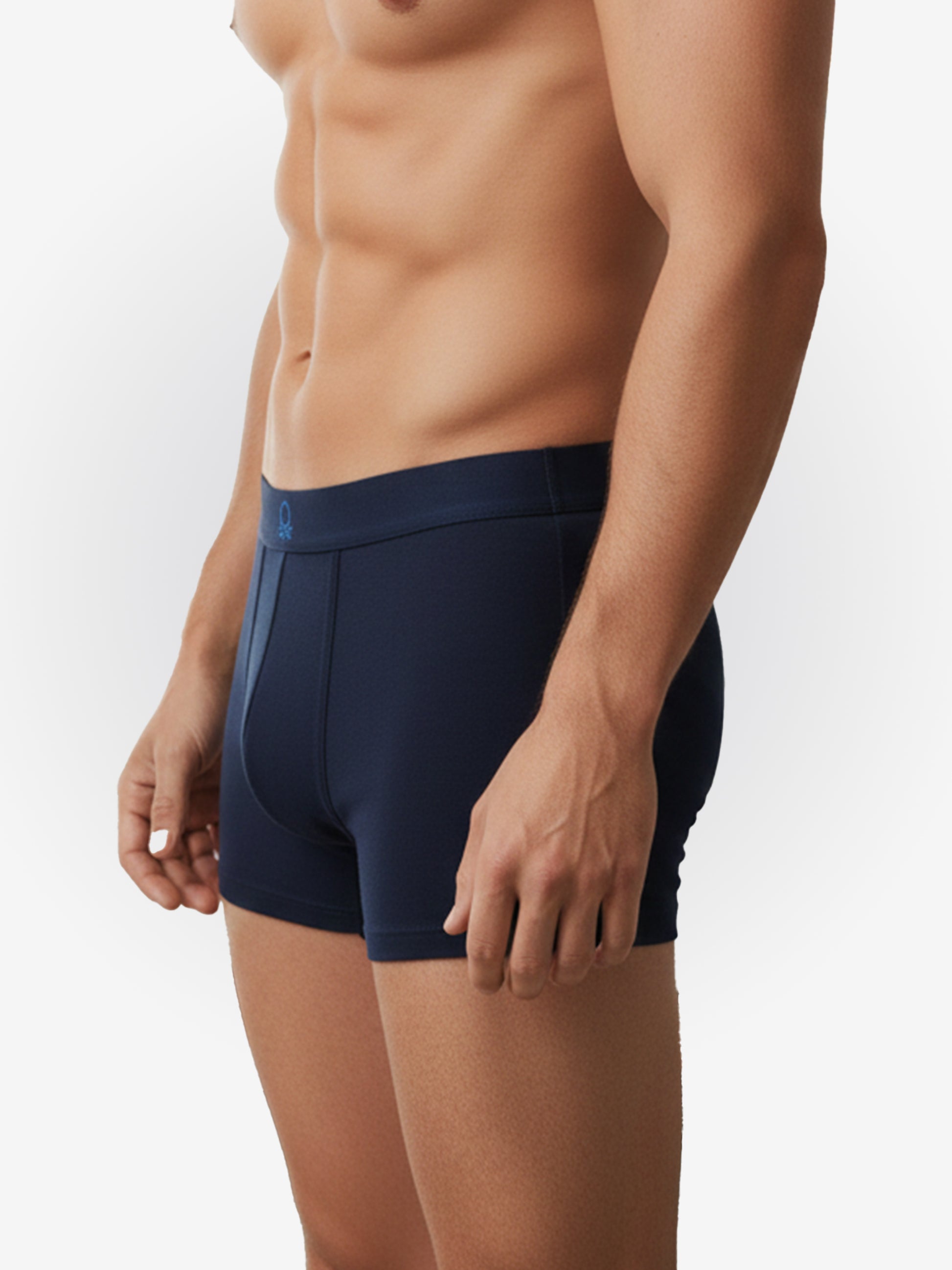Benetton Men’s Cotton Elastane Trunk 01C3096ula07i | 93% Cotton 7% Elastane | Stretch Fit Premium Underwear Navy