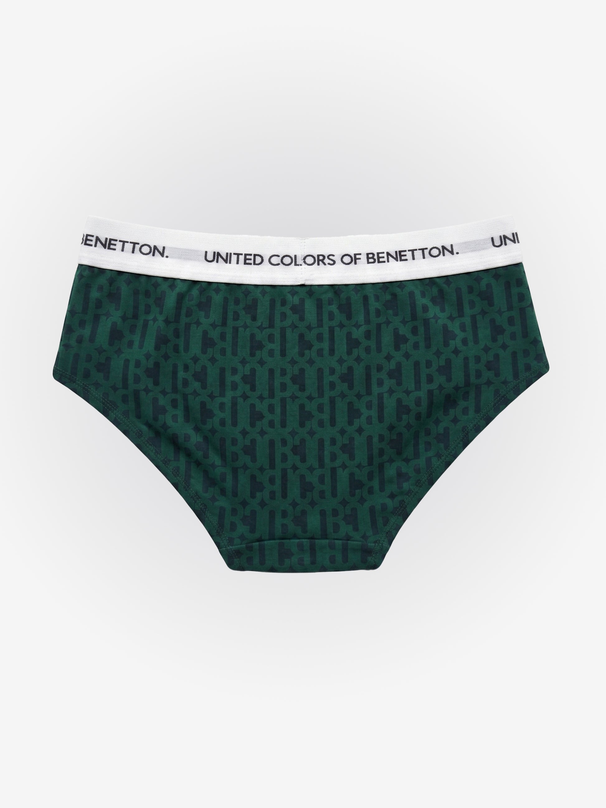 Benetton Men’s Cotton Elastane Brief 01C3096ula08i | Stretch Comfort Everyday Underwear Bottle Green