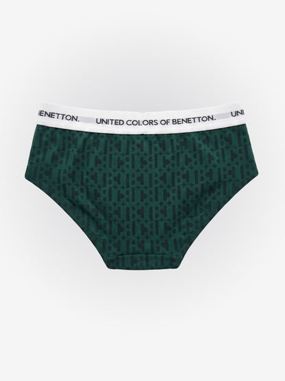 Benetton Men’s Cotton Elastane Brief 01C3096ula08i | Stretch Comfort Everyday Underwear Bottle Green