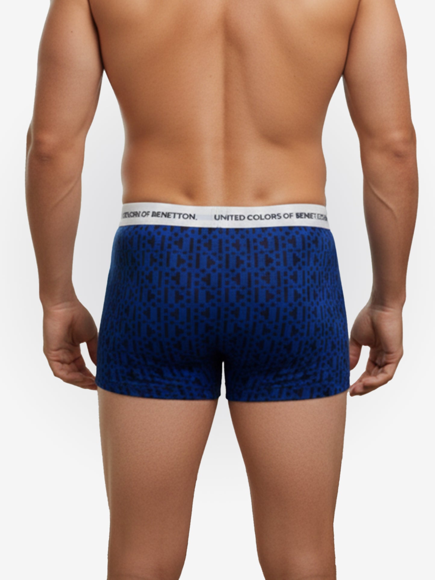 Benetton Men’s Cotton Elastane Trunk 01C3096ula09i | 93% Cotton 7% Elastane | Stretch Comfort Underwear Royal Blue