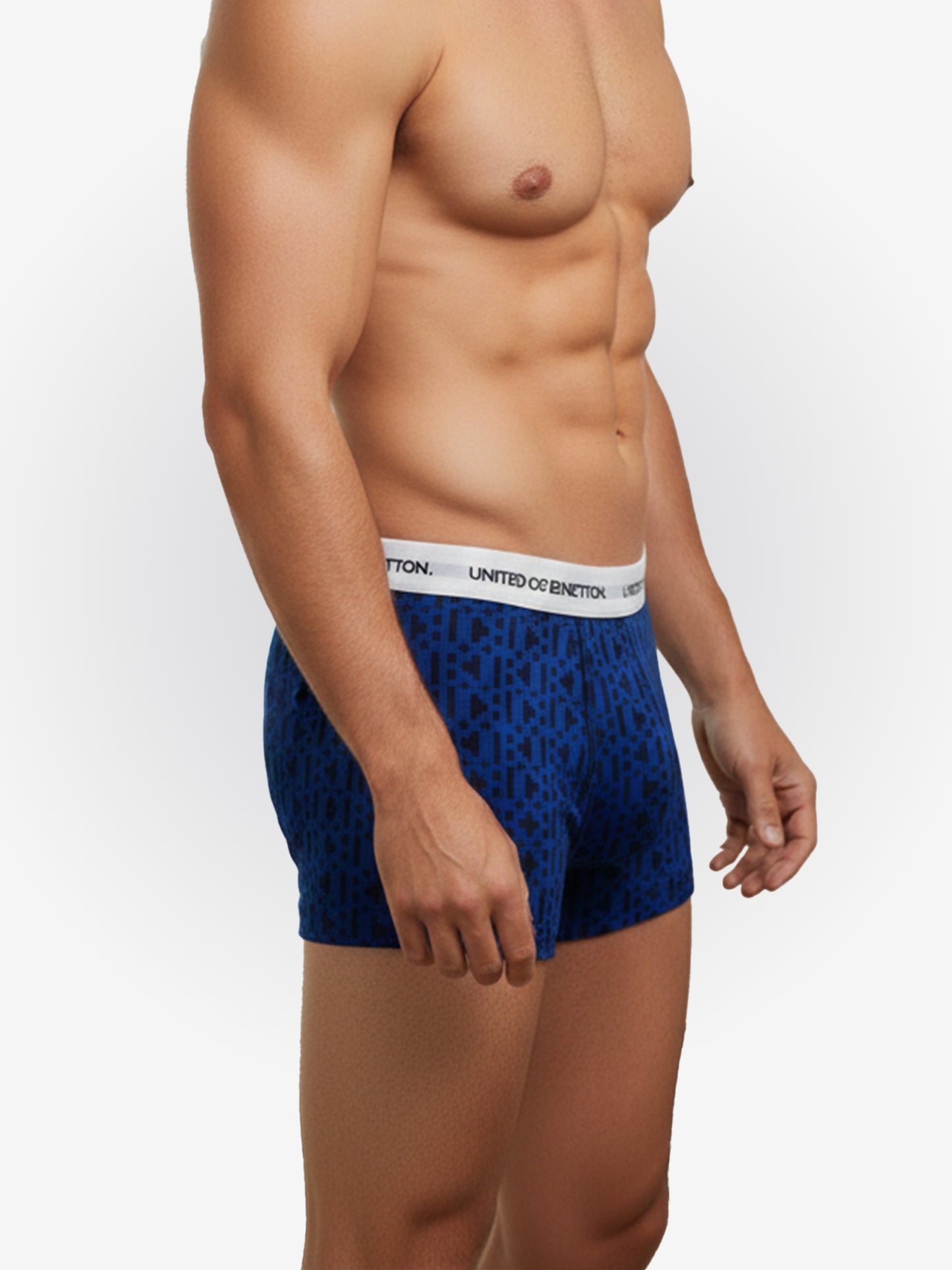 Benetton Men’s Cotton Elastane Trunk 01C3096ula09i | 93% Cotton 7% Elastane | Stretch Comfort Underwear Royal Blue