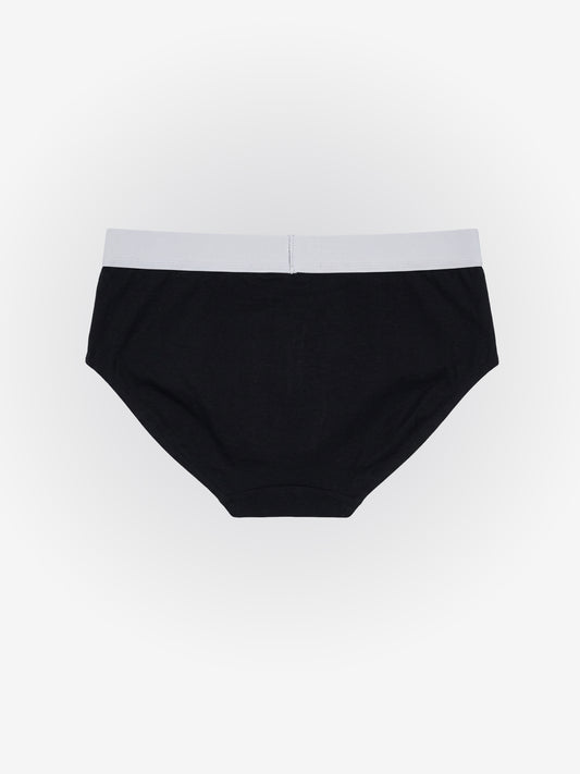 Benetton Men’s Supima Cotton Brief 01C3096ula10i | Ultra Soft Premium Everyday Underwear Black