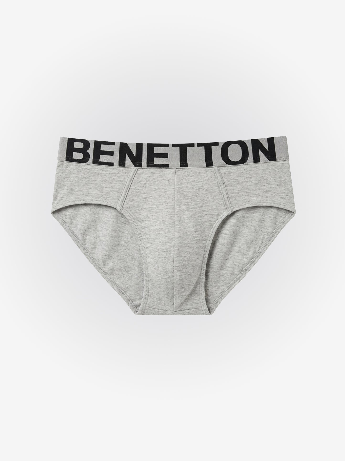 Benetton Men’s Supima Cotton Brief 01C3096ula10i | Ultra Soft Premium Everyday Underwear Grey Melange