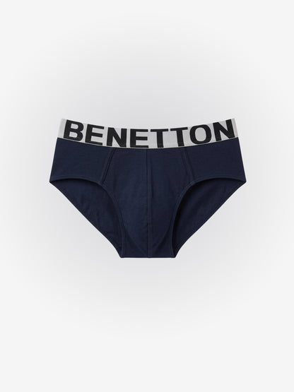 Benetton Men’s Supima Cotton Brief 01C3096ula10i | Ultra Soft Premium Everyday Underwear Navy